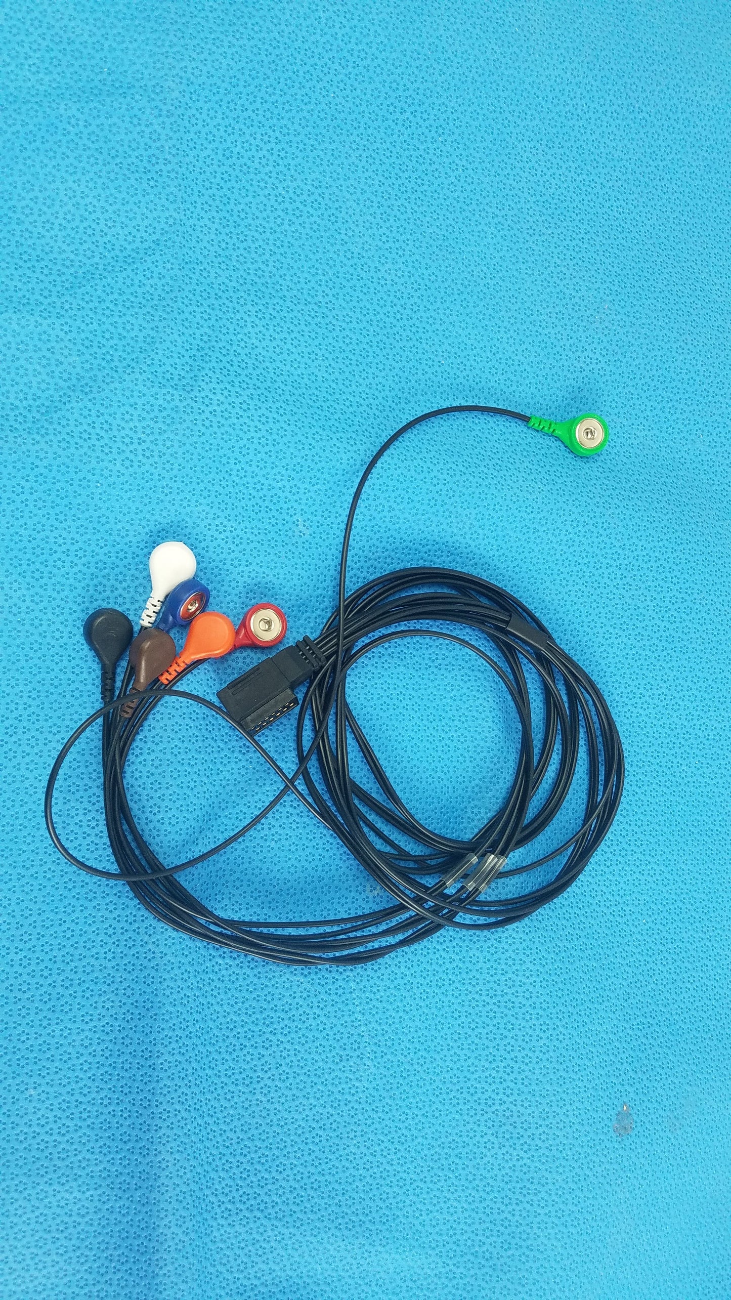 ECG 5-Lead Wire Patient Cable Snap Style Connection Set