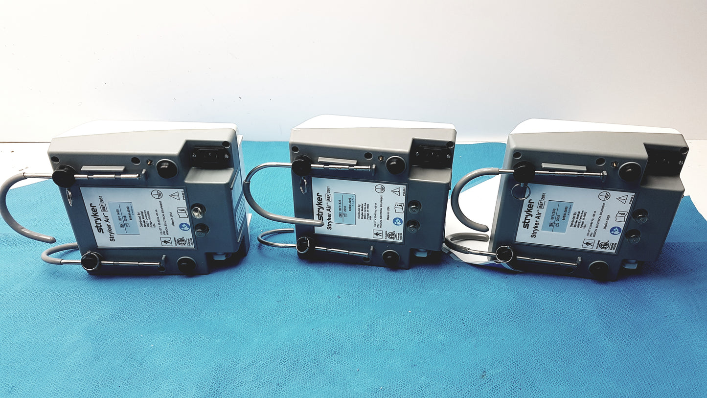 Lot of 3 Stryker 2861 Low Air Loss Pump IsoGel SPR Plus Mattress System