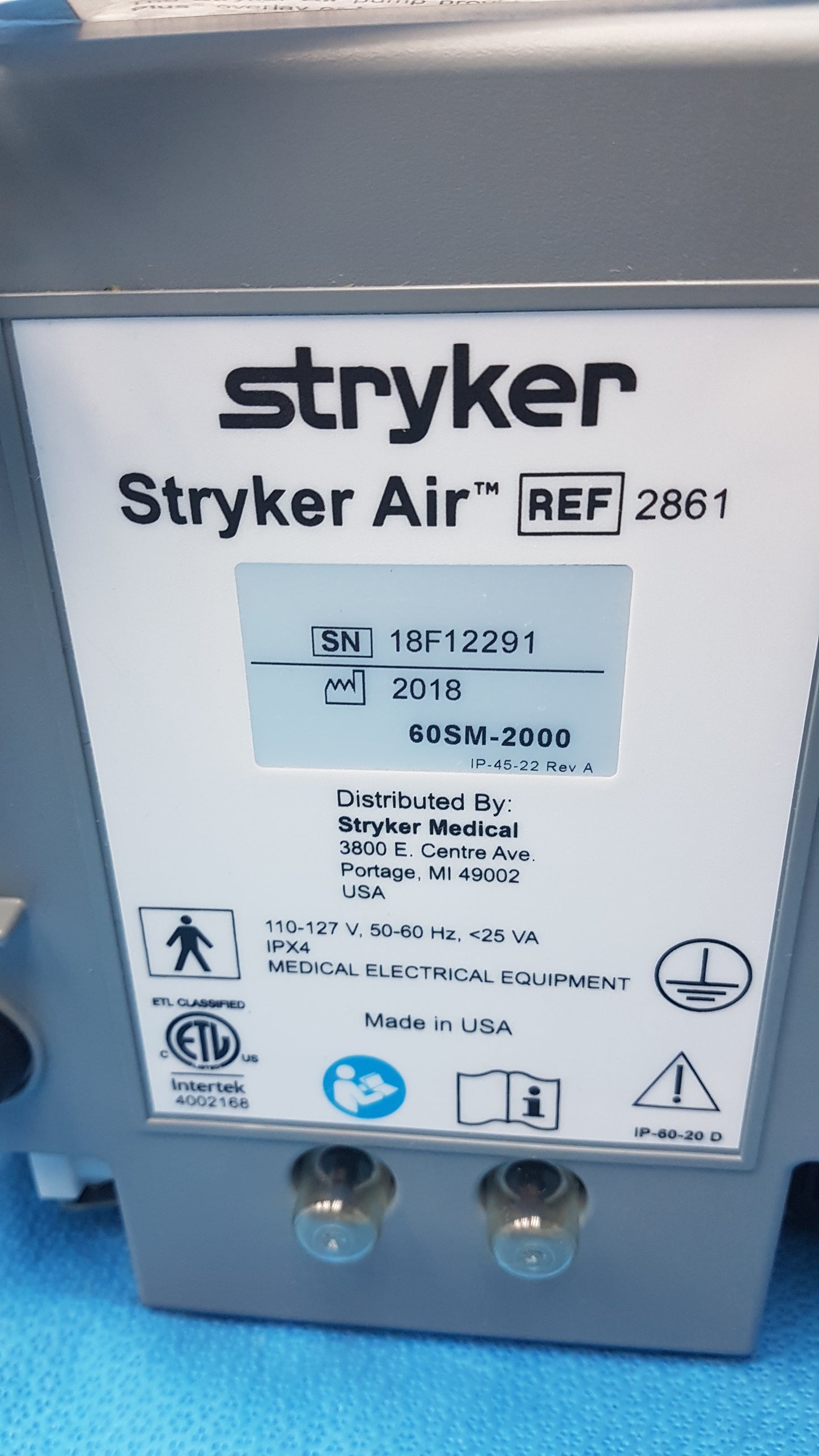 Lot of 3 Stryker 2861 Low Air Loss Pump IsoGel SPR Plus Mattress System