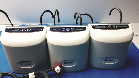 Lot of 3 Stryker 2861 Low Air Loss Pump IsoGel SPR Plus Mattress System With Air Hoses