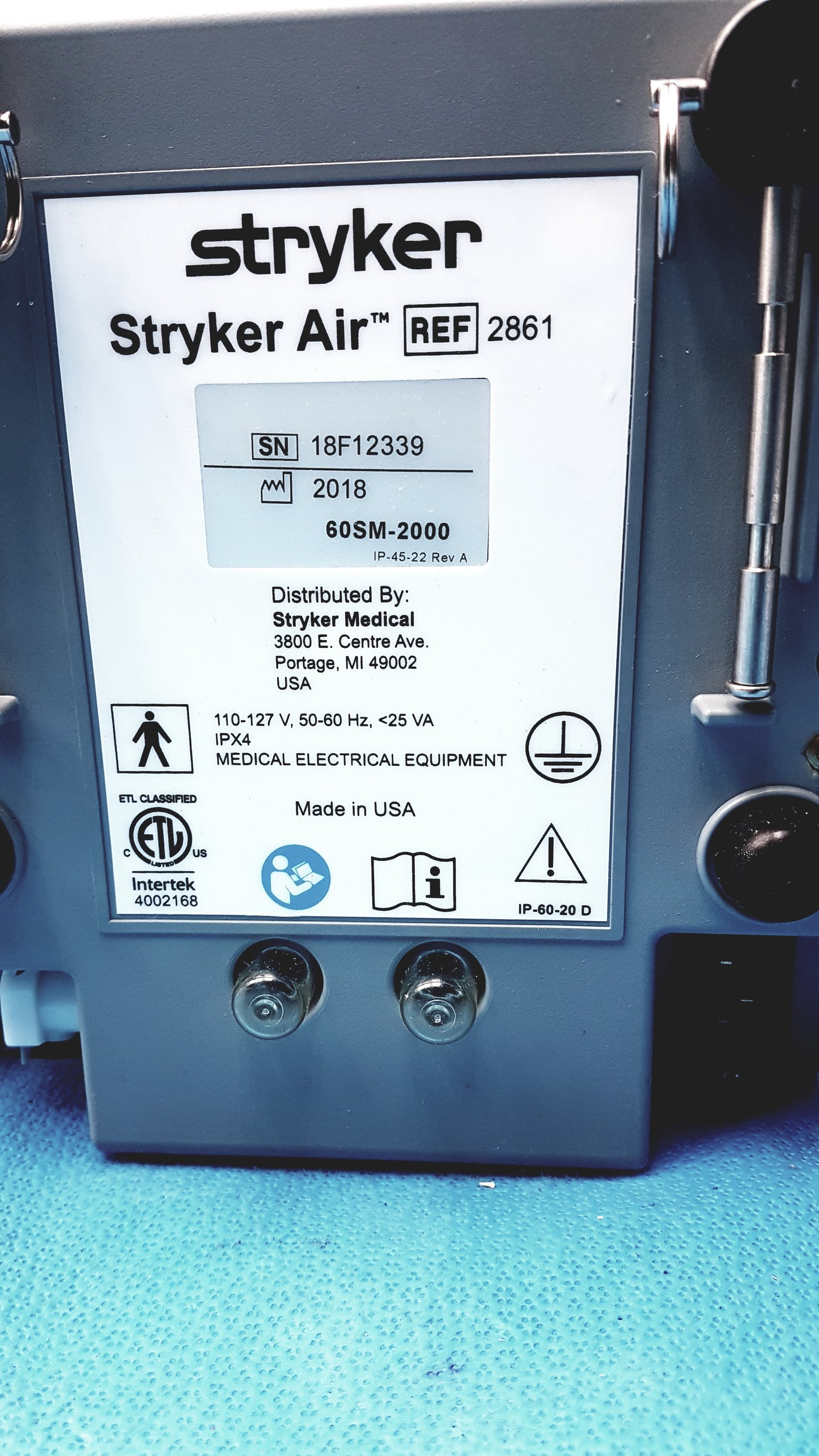 Lot of 3 Stryker 2861 Low Air Loss Pump IsoGel SPR Plus Mattress System With Air Hoses