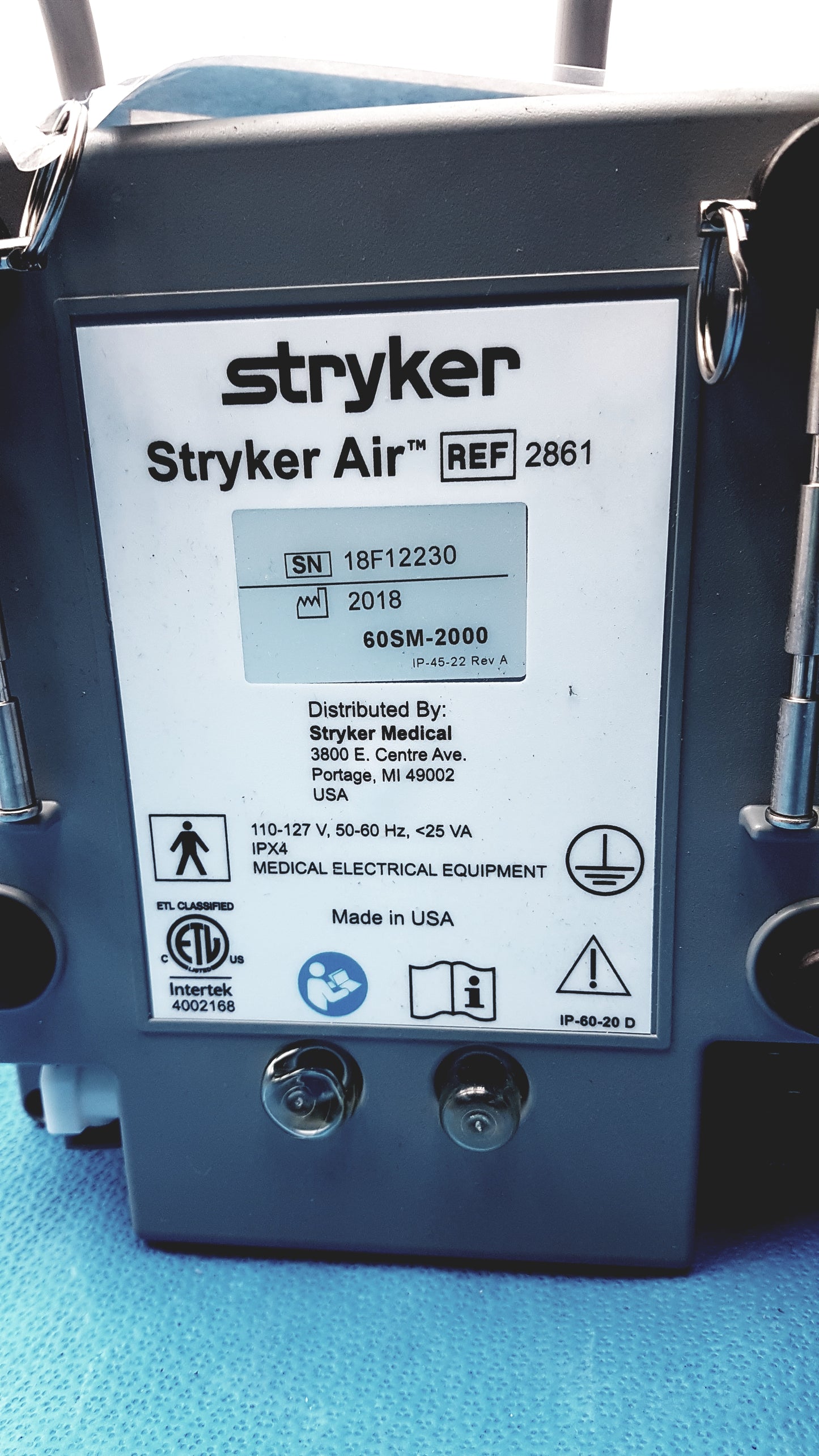 Lot of 3 Stryker 2861 Low Air Loss Pump IsoGel SPR Plus Mattress System With Air Hoses
