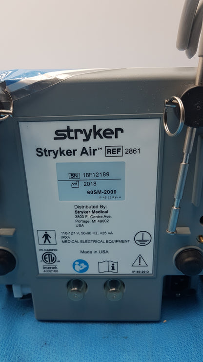 Lot of 3 Stryker 2861 Low Air Loss Pump Mattress System With Air Hoses