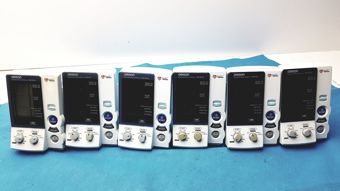 Lot of 6 Omron HEM-907XL IntelliSense Professional Digital Blood Pressure Monitor