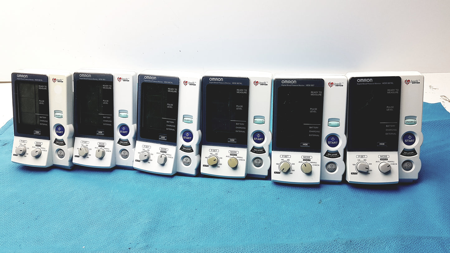 Lot of 6 Omron HEM-907XL IntelliSense Professional Digital Blood Pressure Monitor
