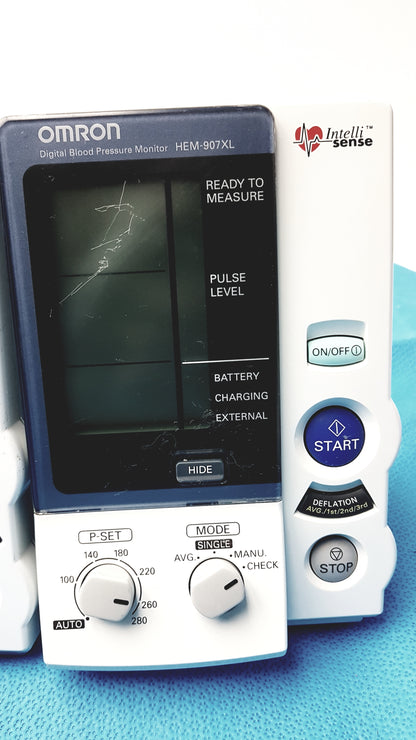 Lot of 6 Omron HEM-907XL IntelliSense Professional Digital Blood Pressure Monitor