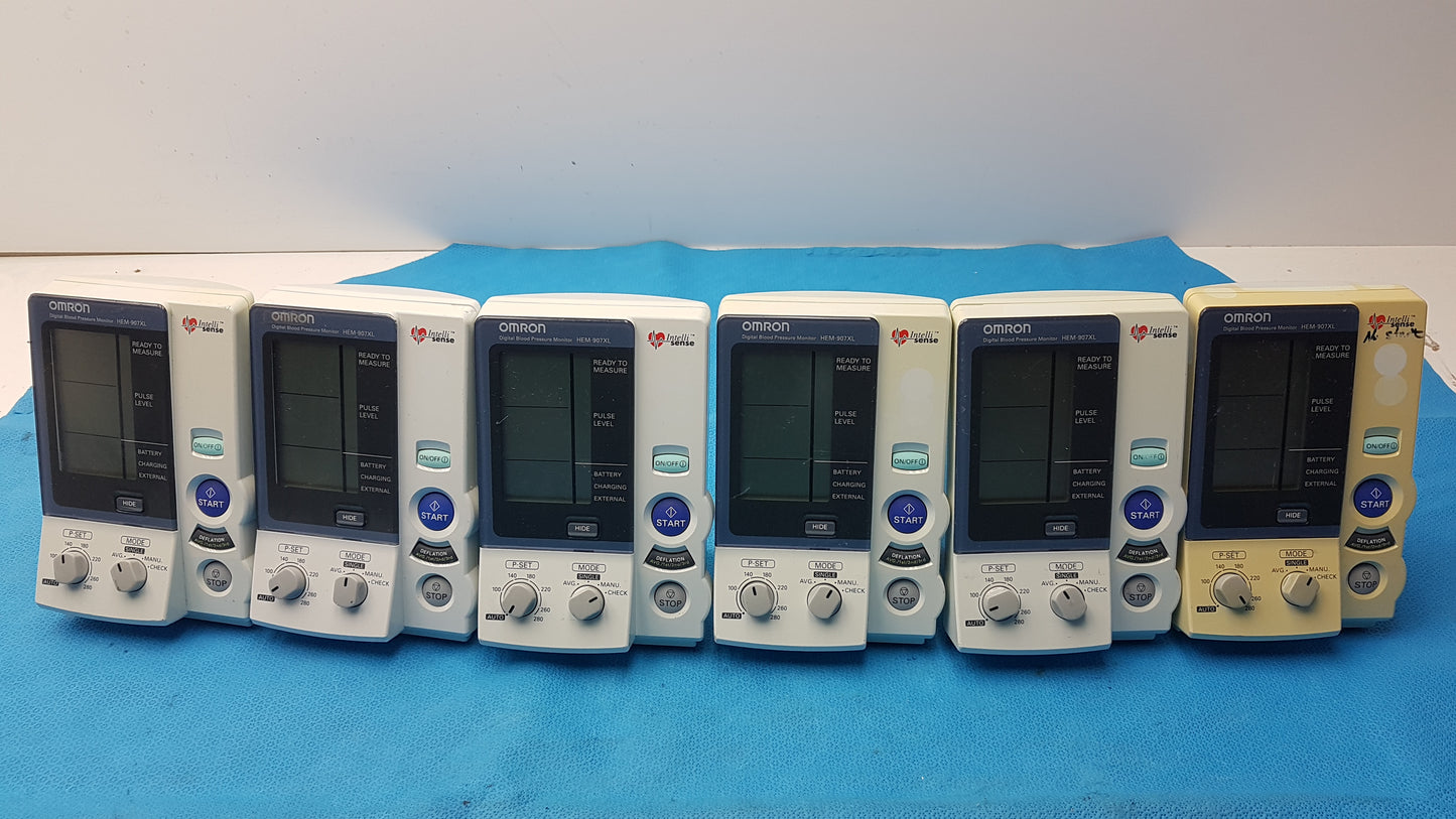 Lot of 6 Omron HEM-907XL Digital Blood Pressure Monitor