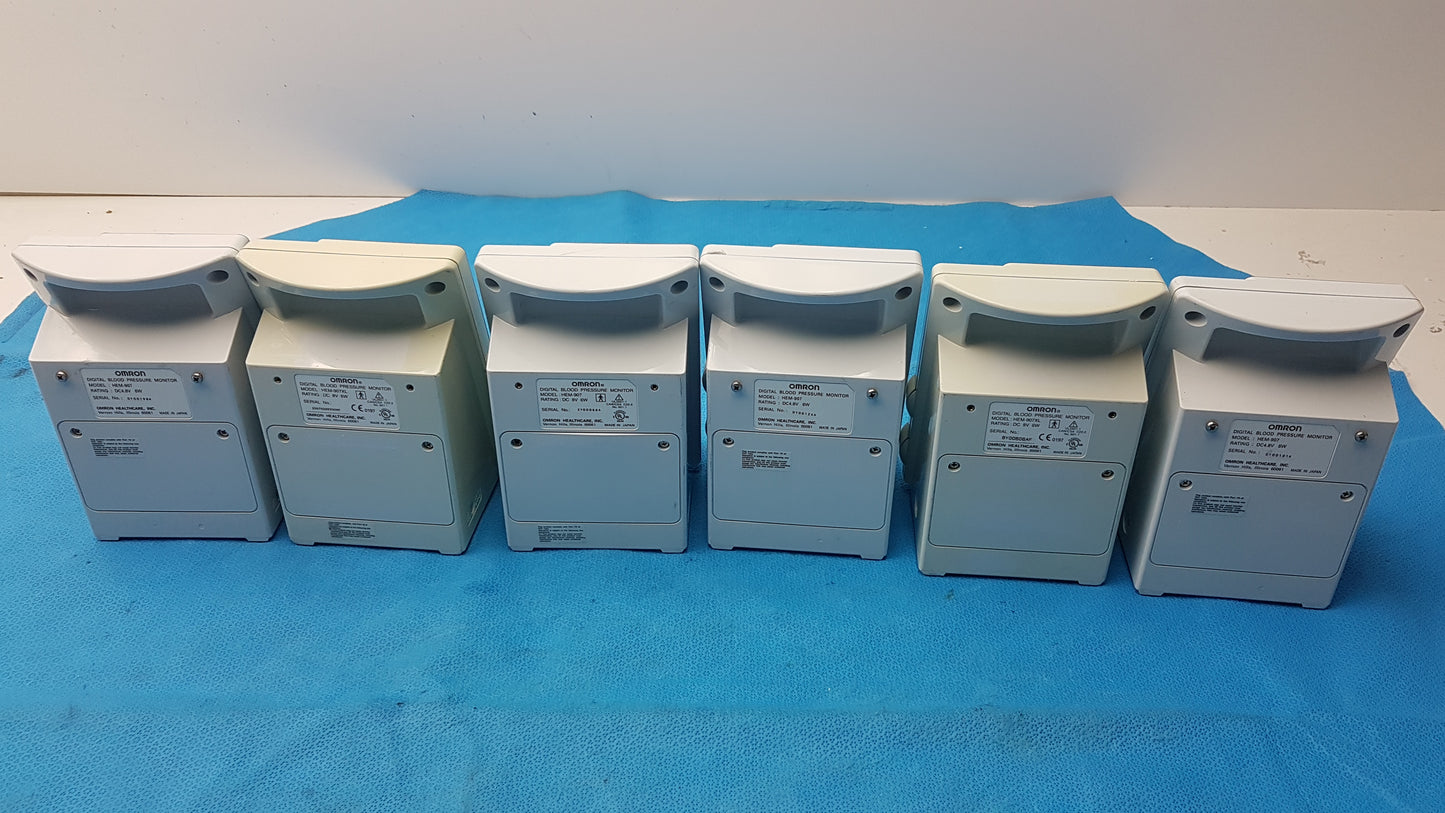 Lot of 6 Omron HEM-907 IntelliSense Professional Digital Blood Pressure Monitor