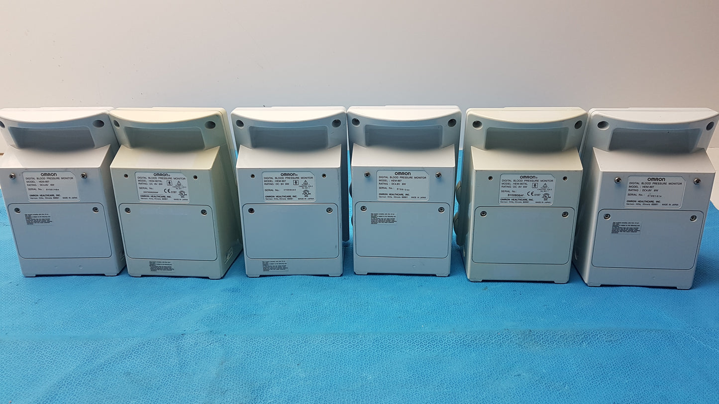 Lot of 6 Omron HEM-907 IntelliSense Professional Digital Blood Pressure Monitor
