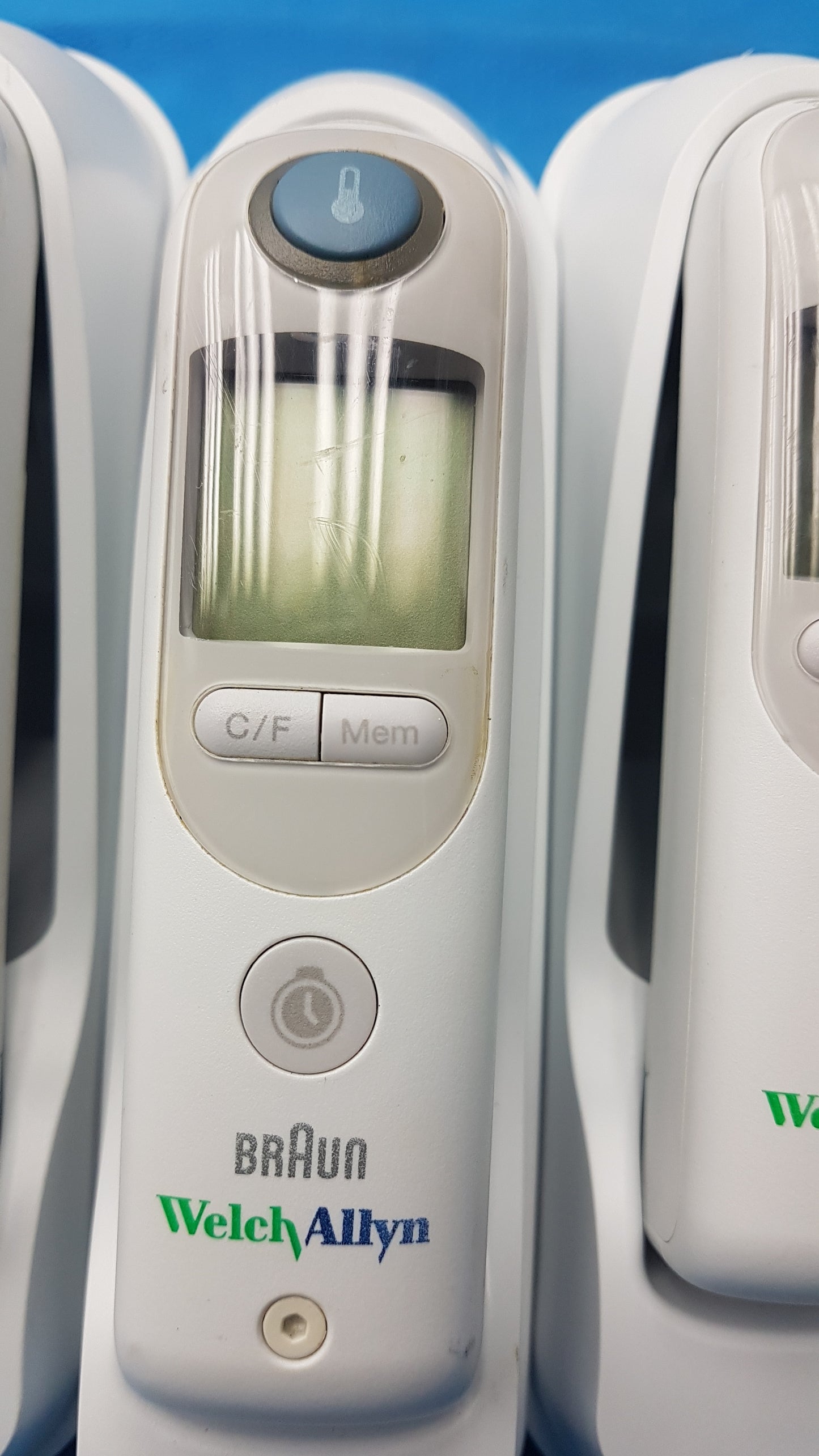 Lot of 8 Welch Allyn Braun Pro 6000 Ear Thermometers With Bases