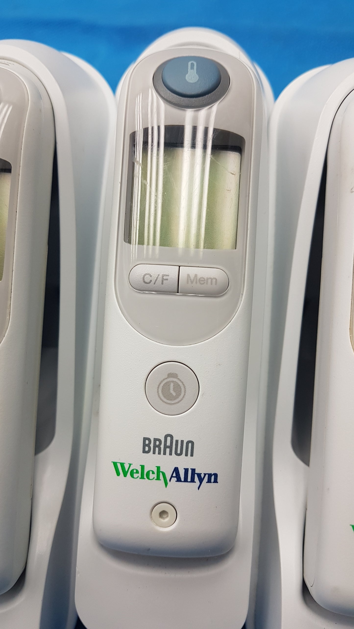 Lot of 8 Welch Allyn Braun Pro 6000 Ear Thermometers With Bases
