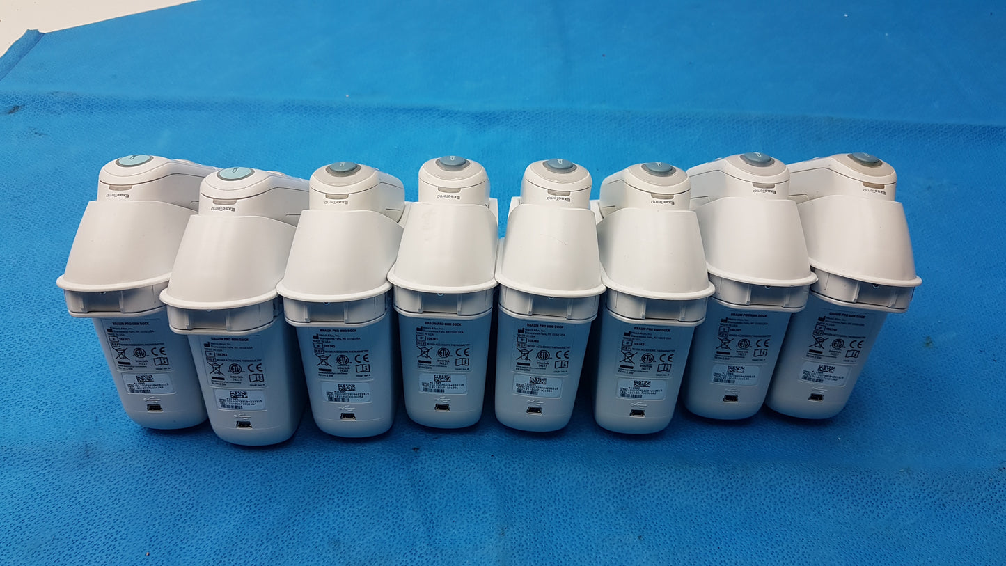 Lot of 8 Welch Allyn Braun Pro 6000 Ear Thermometers With Bases