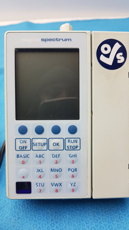 Lot of 2 Baxter Sigma Spectrum Infusion Pumps With AC Power Adapters P/N 35162