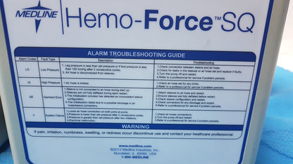 Lot of 5 Medline MDS600SQ Hemo Force SQ Sequential DVT Pump