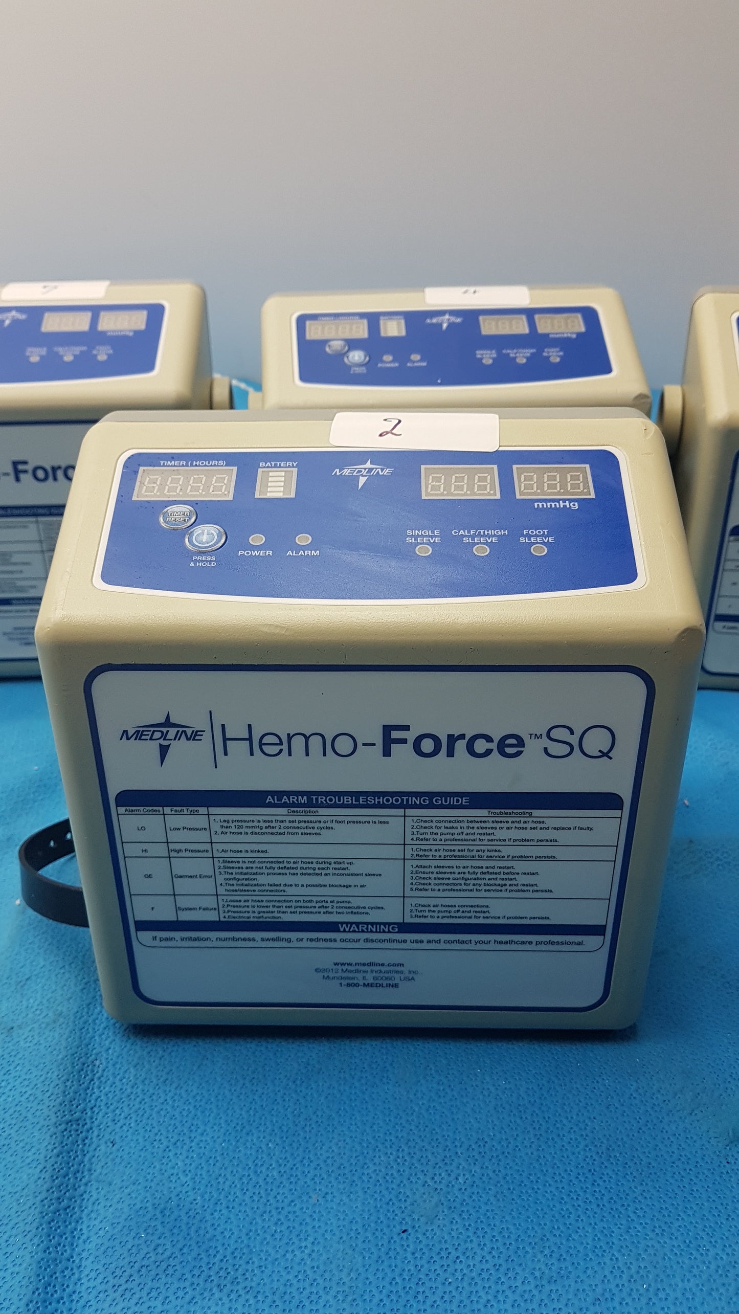 Lot of 5 Medline MDS600SQ Hemo Force SQ Sequential DVT Pump