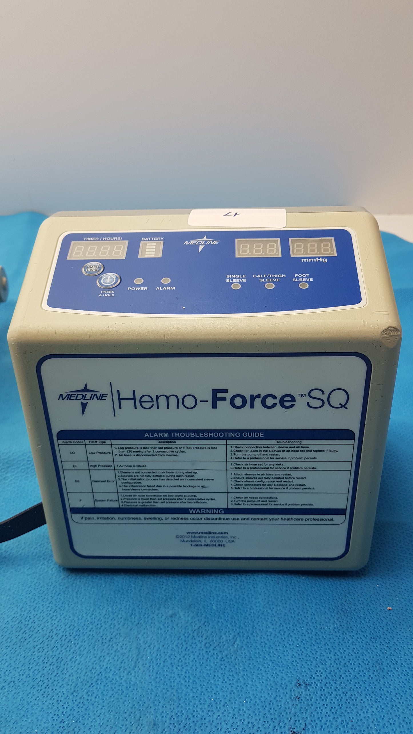 Lot of 5 Medline MDS600SQ Hemo Force SQ Sequential DVT Pump