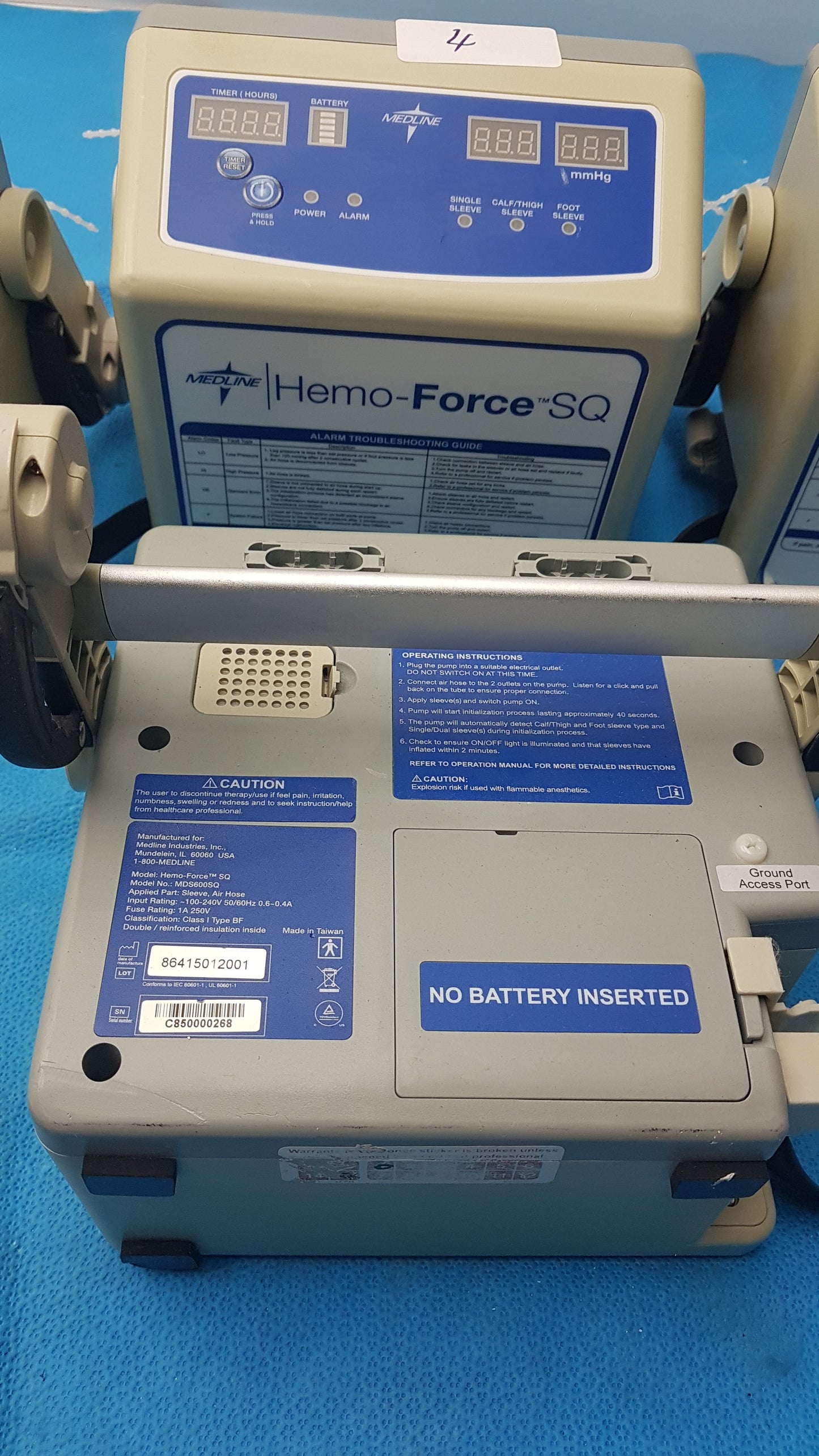 Lot of 5 Medline MDS600SQ Hemo Force SQ Sequential DVT Pump