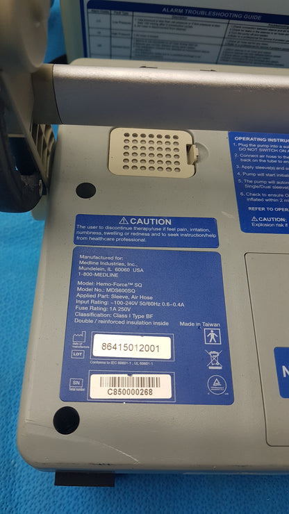 Lot of 5 Medline MDS600SQ Hemo Force SQ Sequential DVT Pump