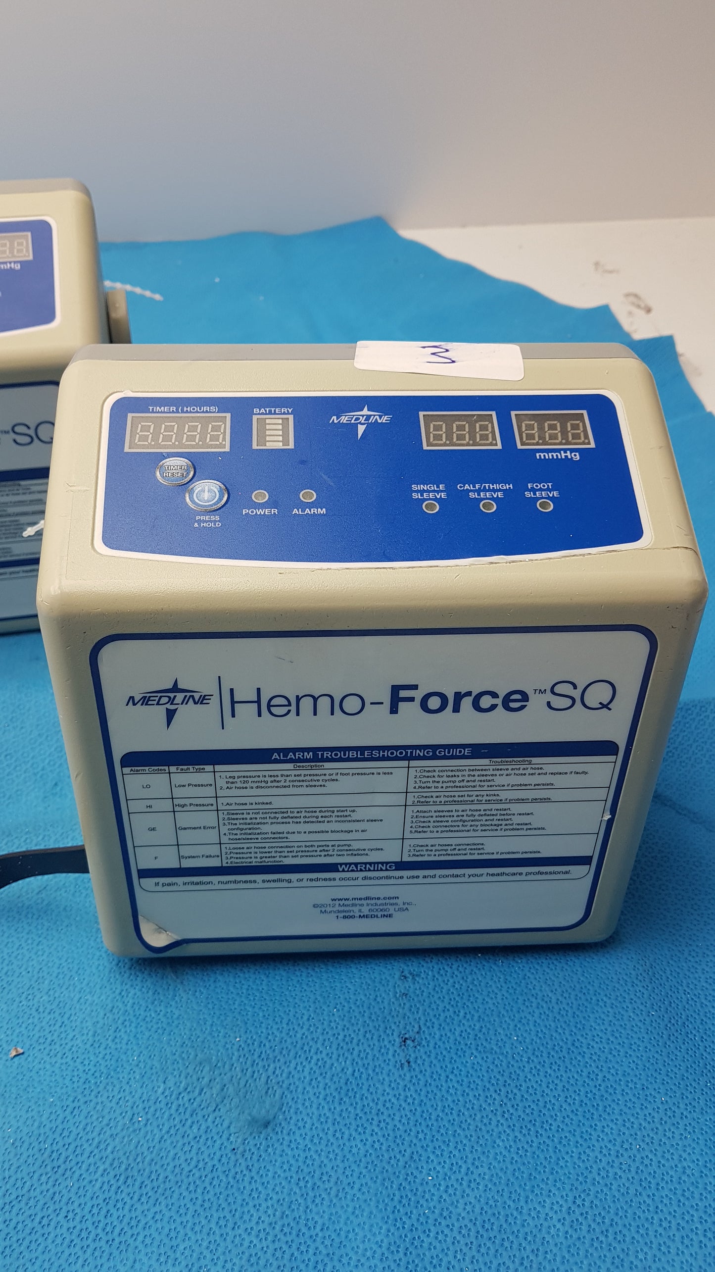 Lot of 5 Medline MDS600SQ Hemo Force SQ Sequential DVT Pump