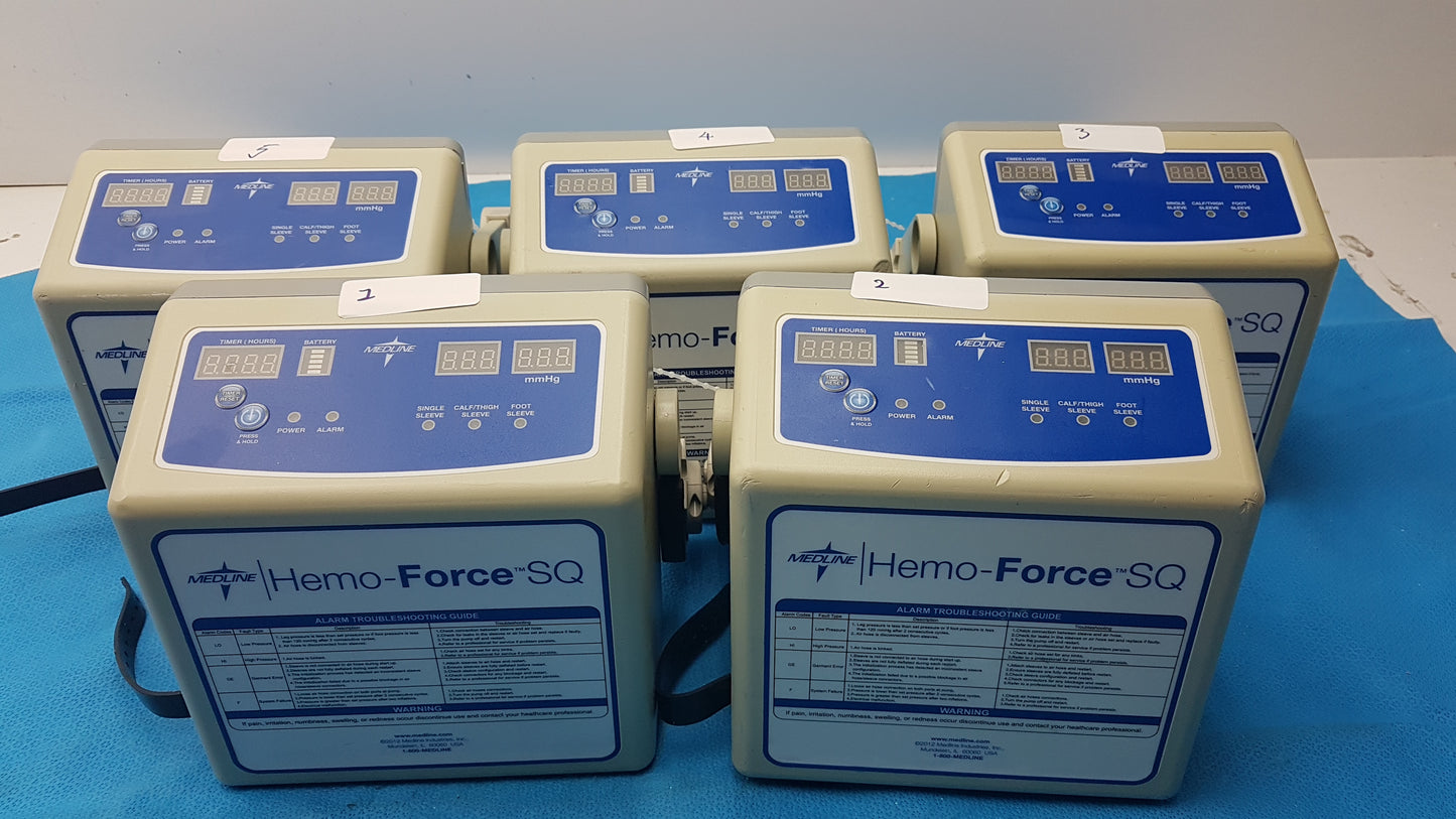 Lot of 5 Medline MDS600SQ Hemo Force SQ Sequential DVT Pump