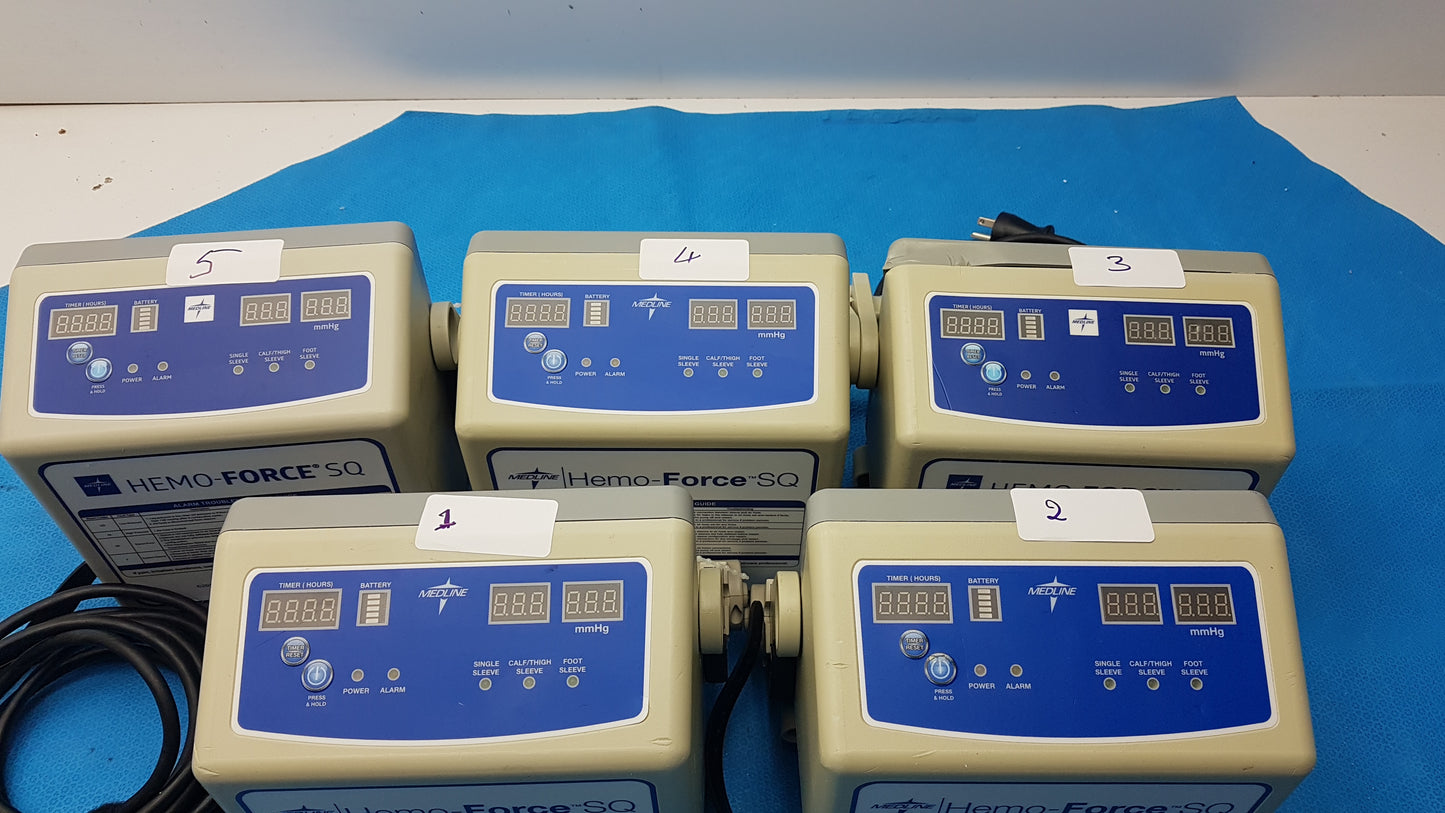 Lot of 5 Medline Hemo Force DVT Compression Pump Model MDS600SQ