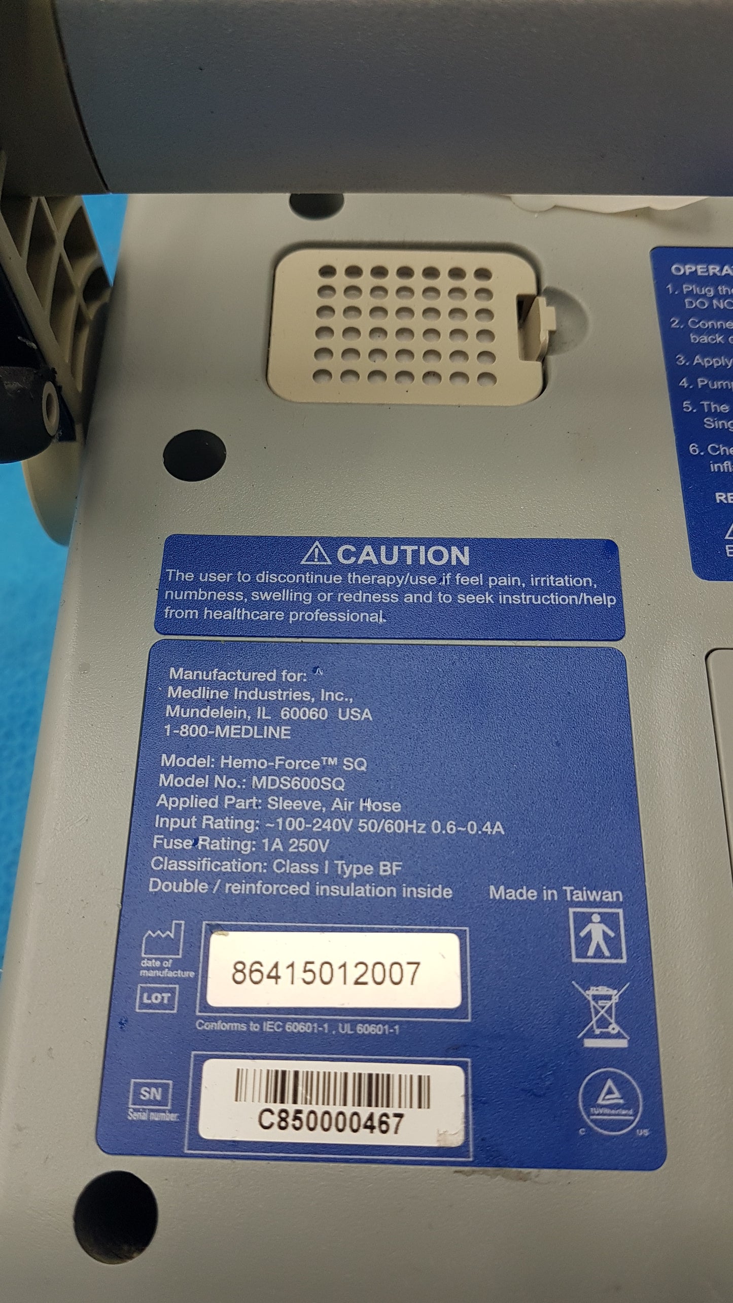 Lot of 5 Medline Hemo Force DVT Compression Pump Model MDS600SQ