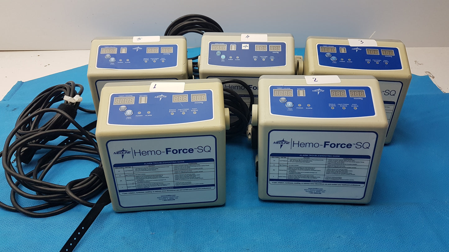 Lot of 5 Medline Hemo Force DVT Compression Pump MDS600SQ