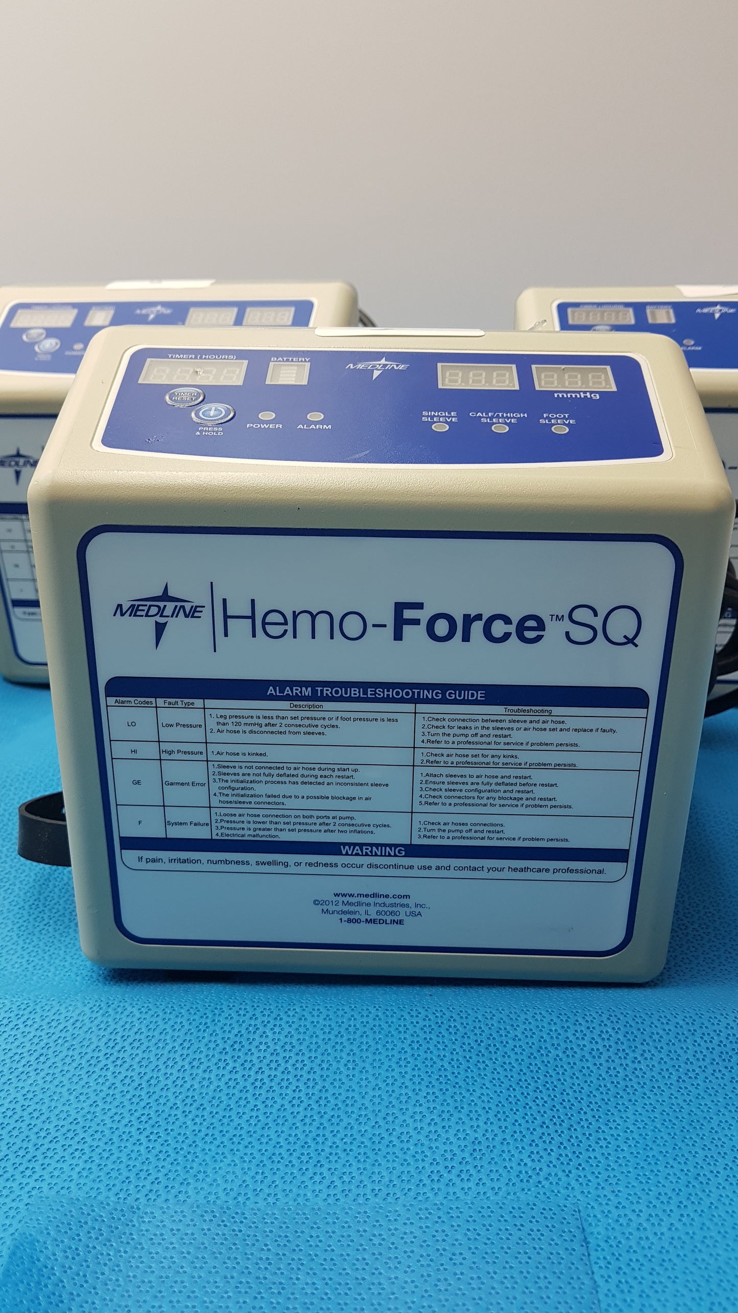 Lot of 5 Medline MDS600SQ Hemo Force SQ Sequential DVT Pump