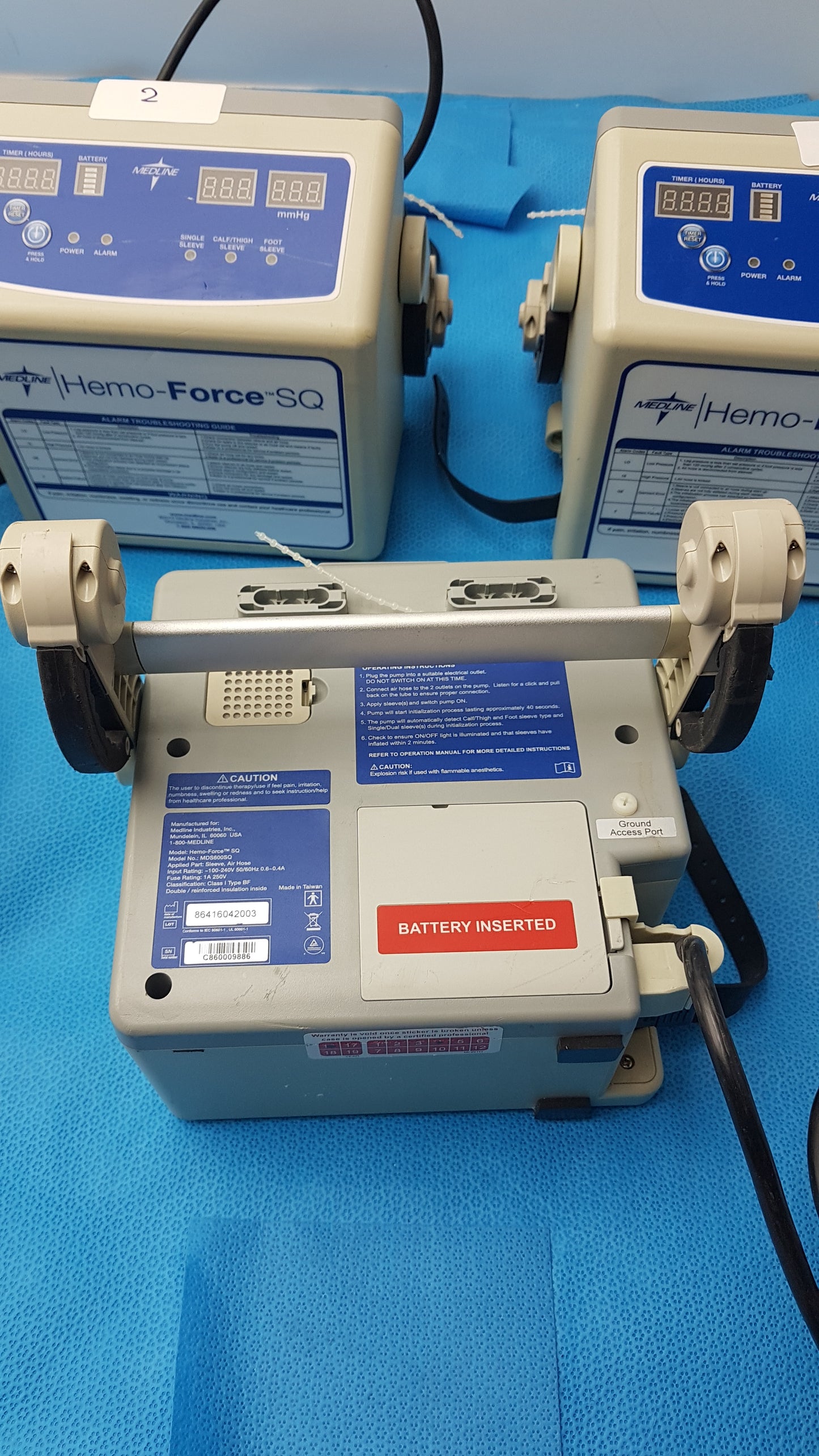 Lot of 5 Medline MDS600SQ Hemo Force SQ Sequential DVT Pump