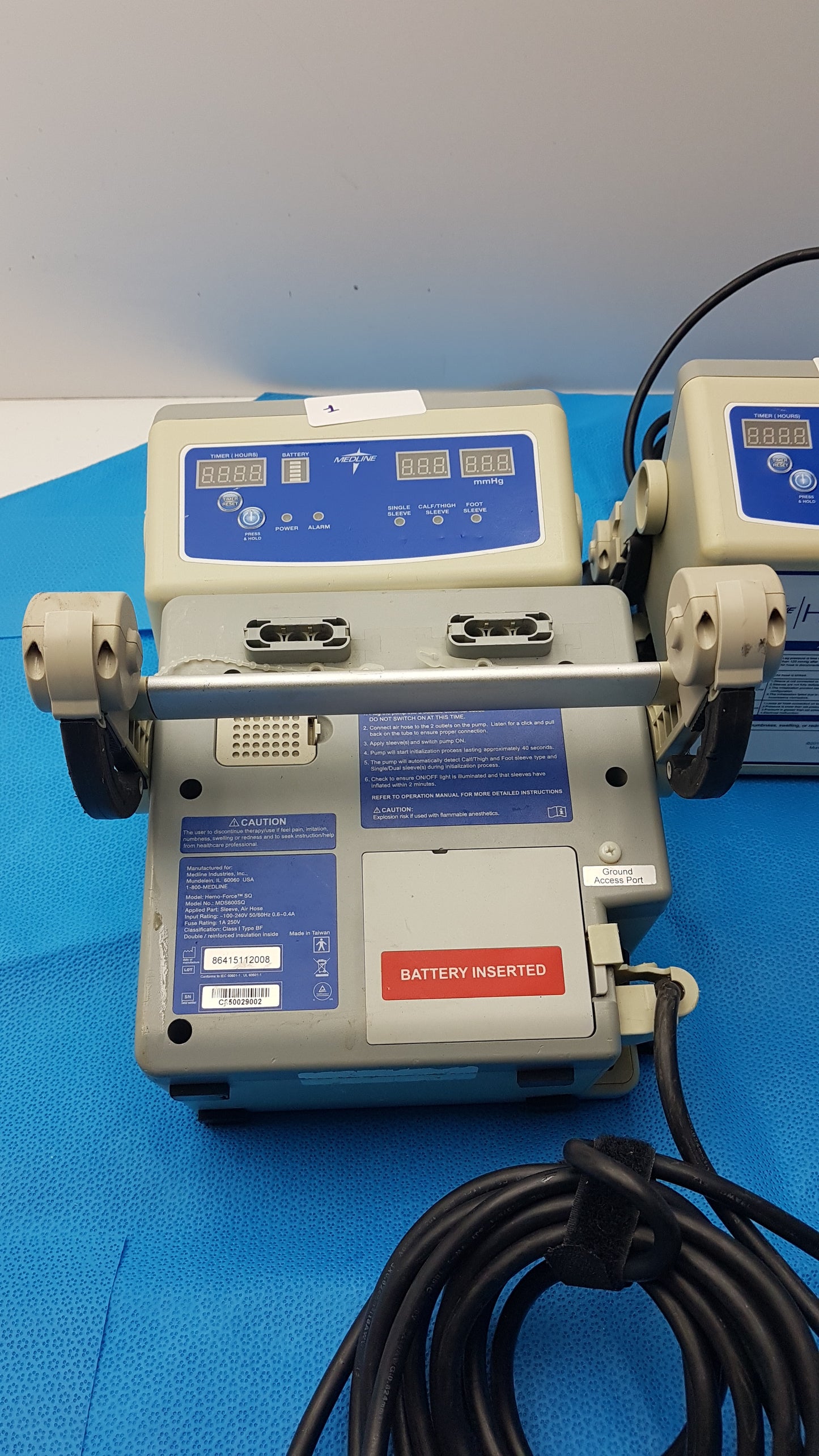Lot of 5 Medline MDS600SQ Hemo Force SQ Sequential DVT Pump