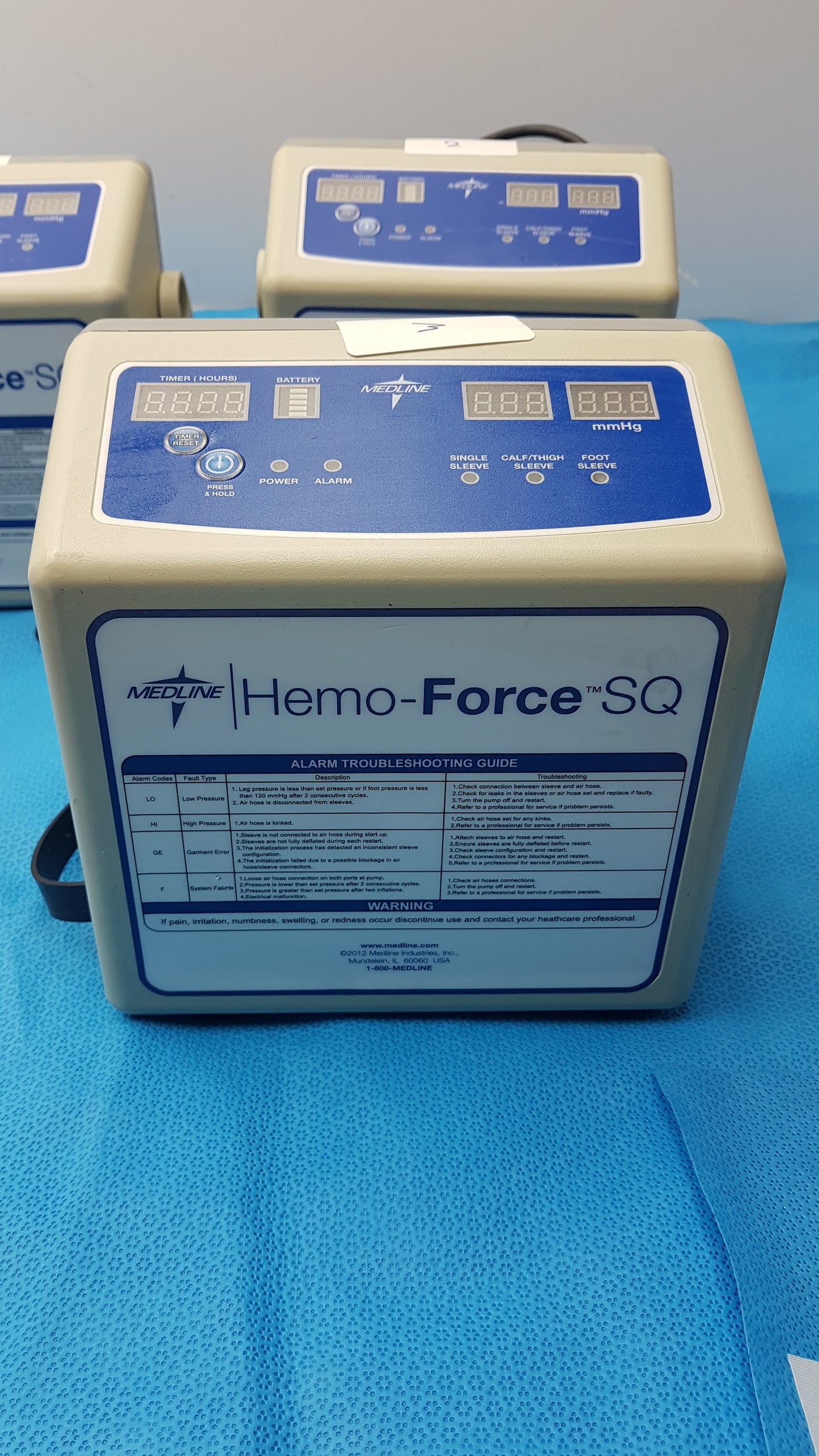 Lot of 5 Medline MDS600SQ Hemo Force SQ Sequential DVT Pump