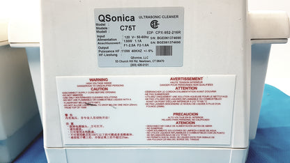Lot of 2 Qsonica C75T Ultrasonic Cleaners