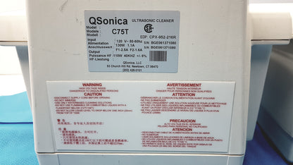 Lot of 2 Qsonica C75T Ultrasonic Cleaners