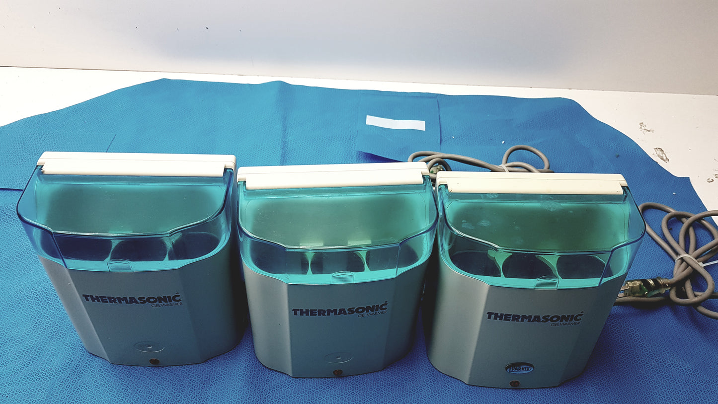 Lot of 3 Parker Laboratories 82-03-A Thermasonic Gel Warmers