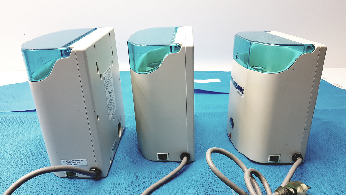 Lot of 3 Parker Laboratories 82-03-A Thermasonic Gel Warmers