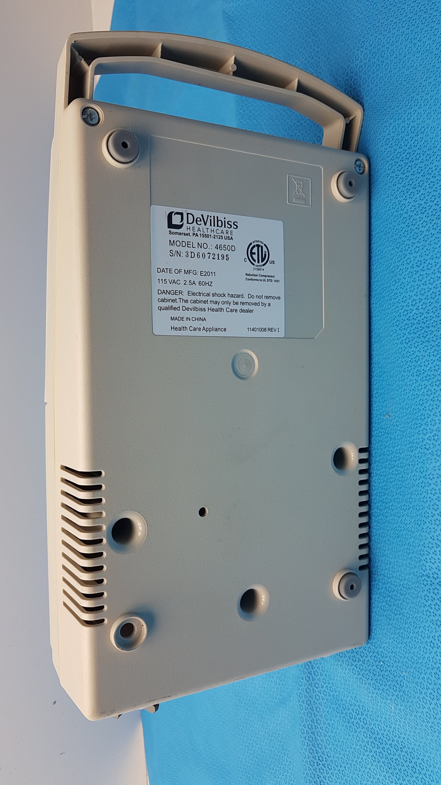 Devilbiss 4650D Pulmomate Compressor Nebulizer