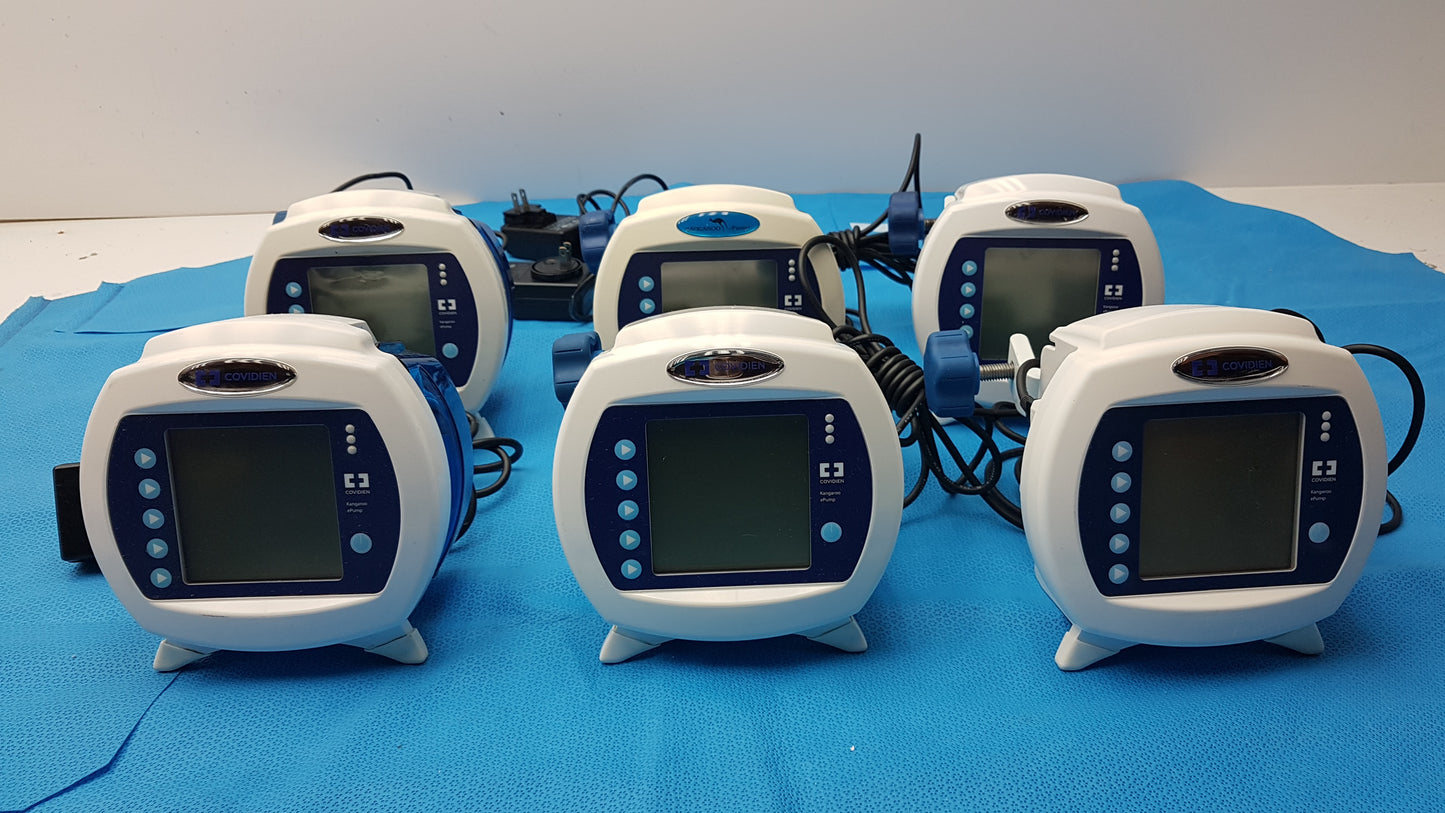 Lot of 6 Covidien Kangaroo ePump Enteral Feeding Pumps With Power Supply