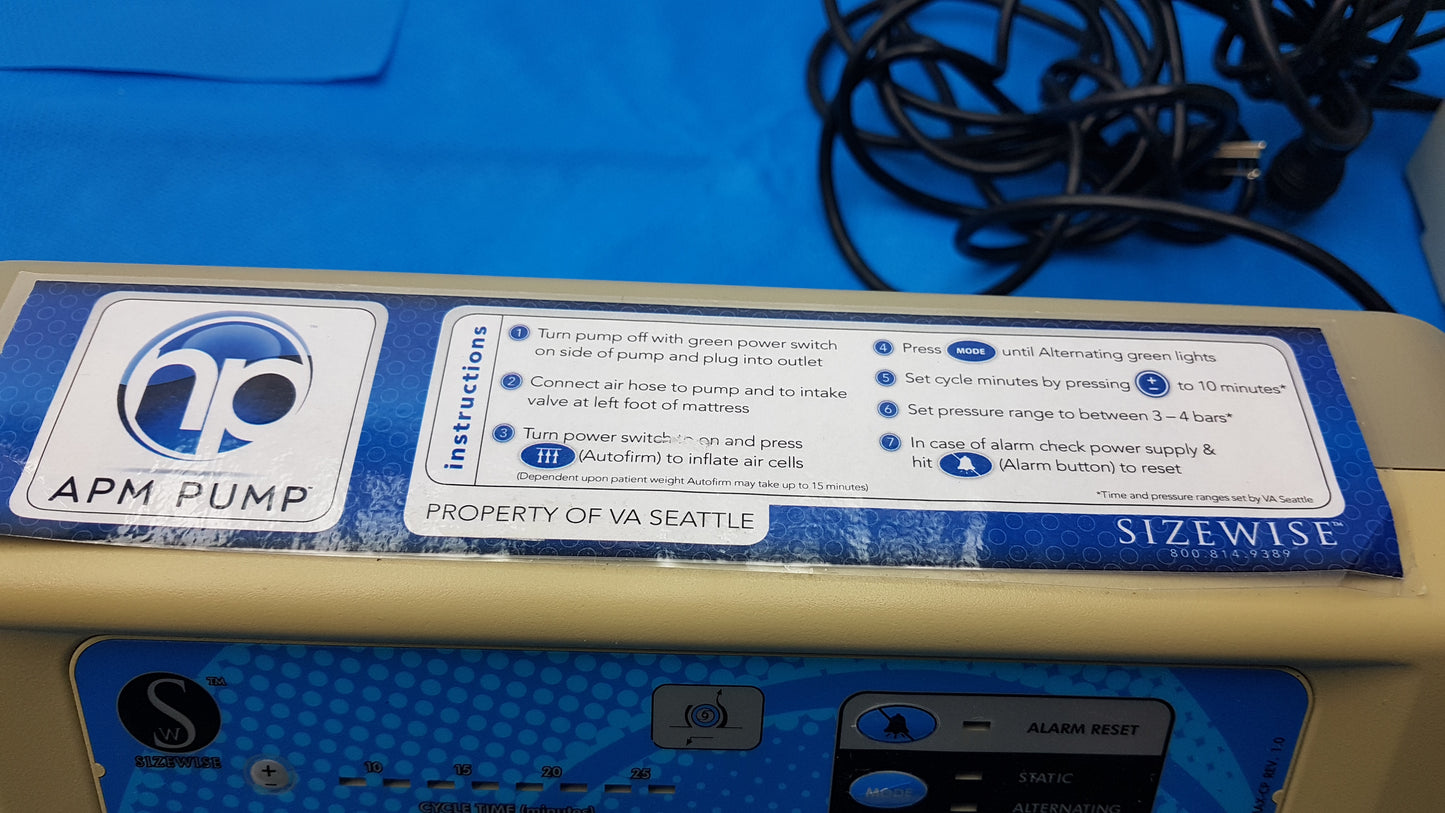 Lot of 2 Sizewise SW-AMP Dynamic Alternating Mattress Pumps
