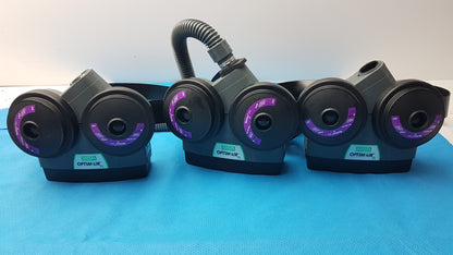 Lot of 3 MSA OptimAir TL PAPR Powered Air Purifying Respirator Blowers Hoses