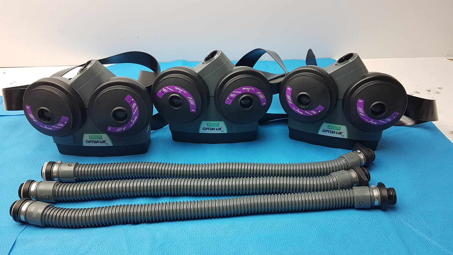 Lot of 3 MSA OptimAir TL Powered Air Purifying Respirator