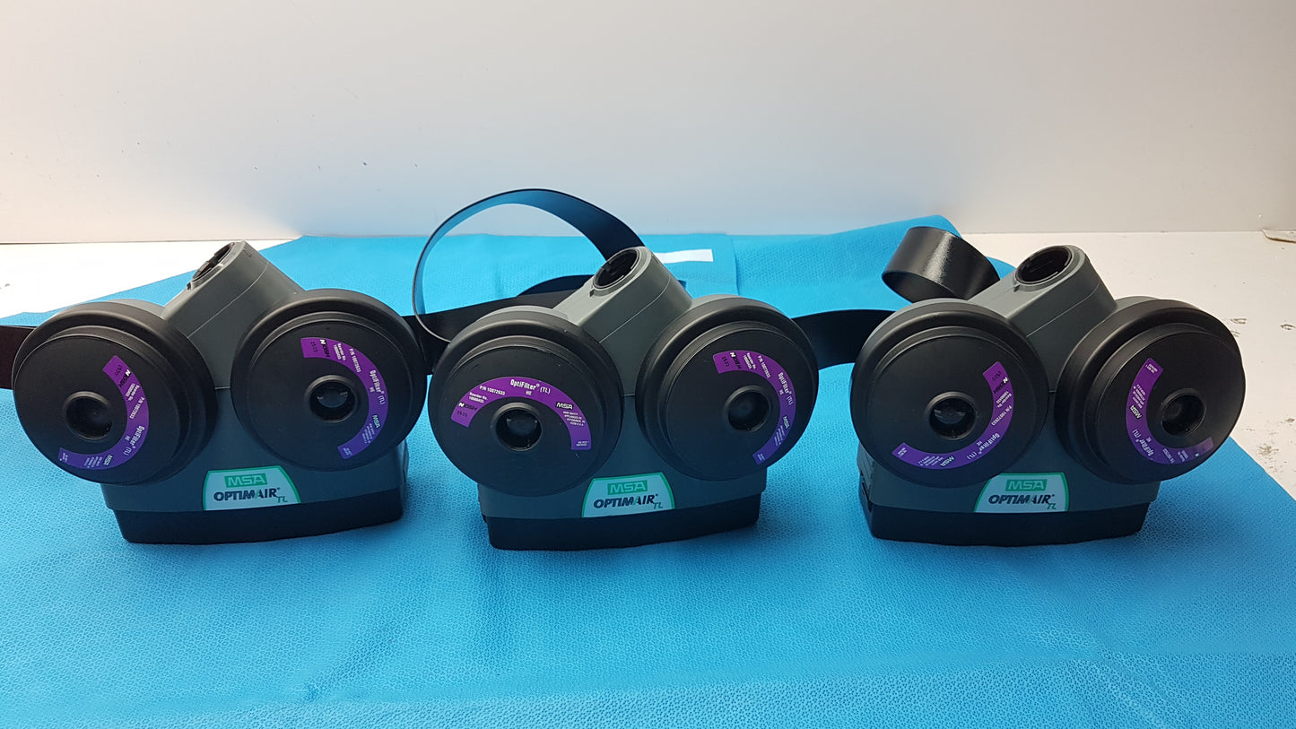 Lot of 3 MSA OptimAir TL Powered Air-Purifying Respirator