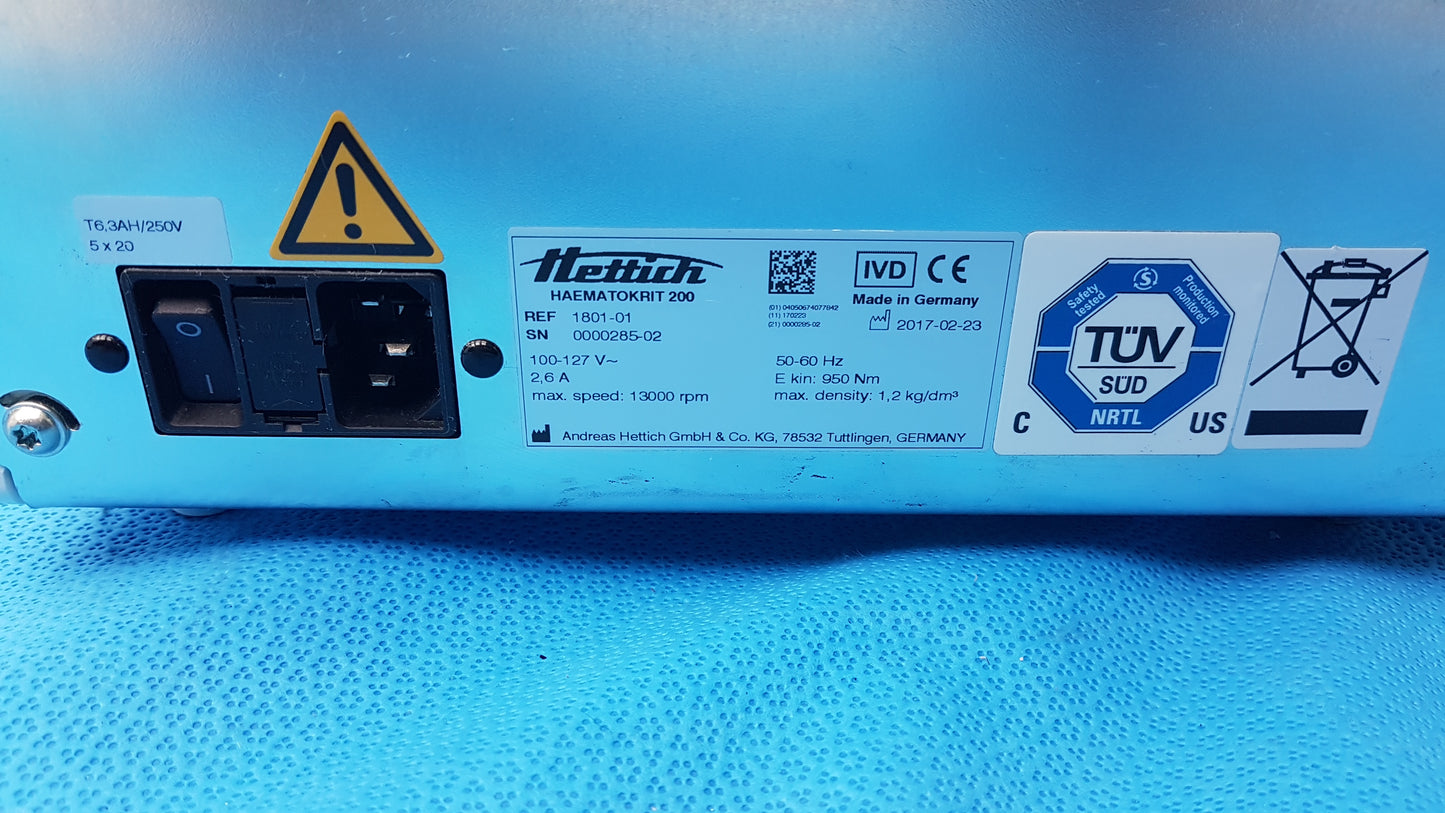 Hettich Haematokrit 200 & Baxter Immufuge II Benchtop Laboratory Centrifuge