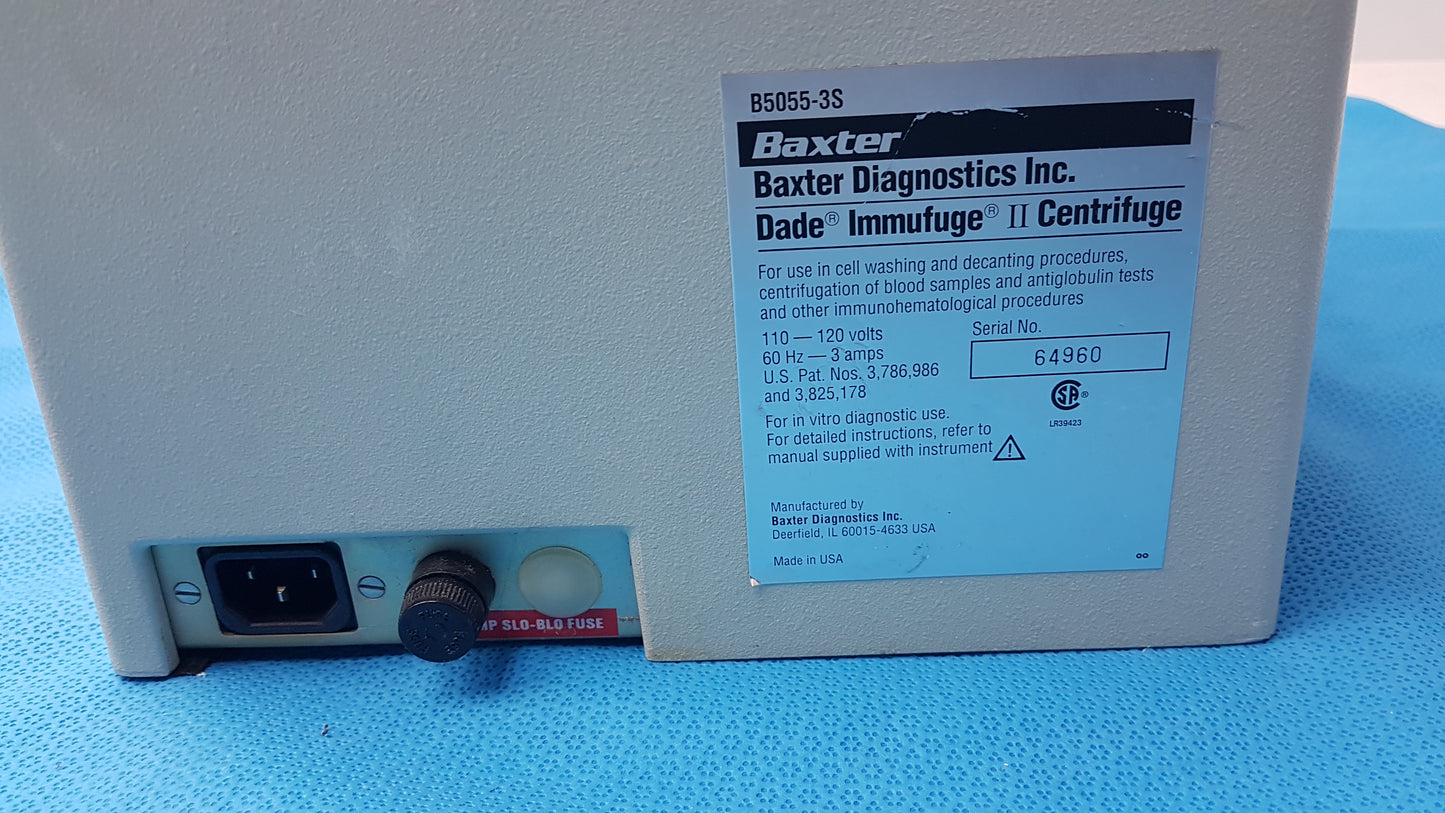 Hettich Haematokrit 200 & Baxter Immufuge II Benchtop Laboratory Centrifuge