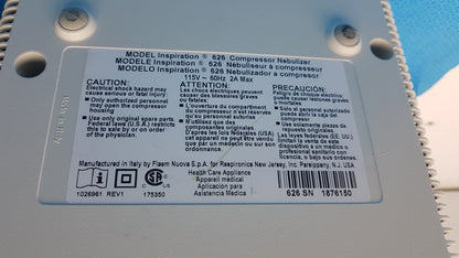 Lot of 5 Inspiration Respironics 626 Compressor Nebulizer