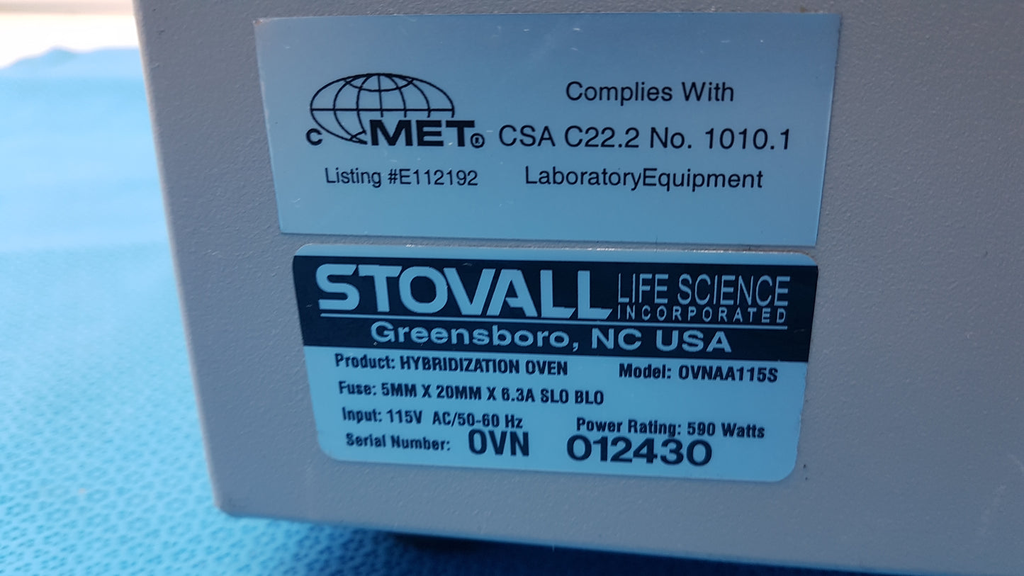 Stovall Affymetrix GeneChip Hybridization Oven 640 P/N 800138