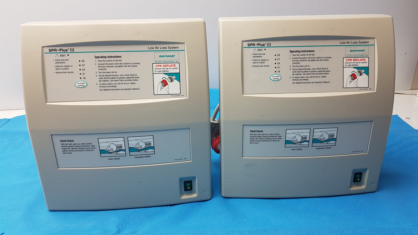 Lot of 2 Gaymar SPR Plus III Low Air Loss Mattress pumps