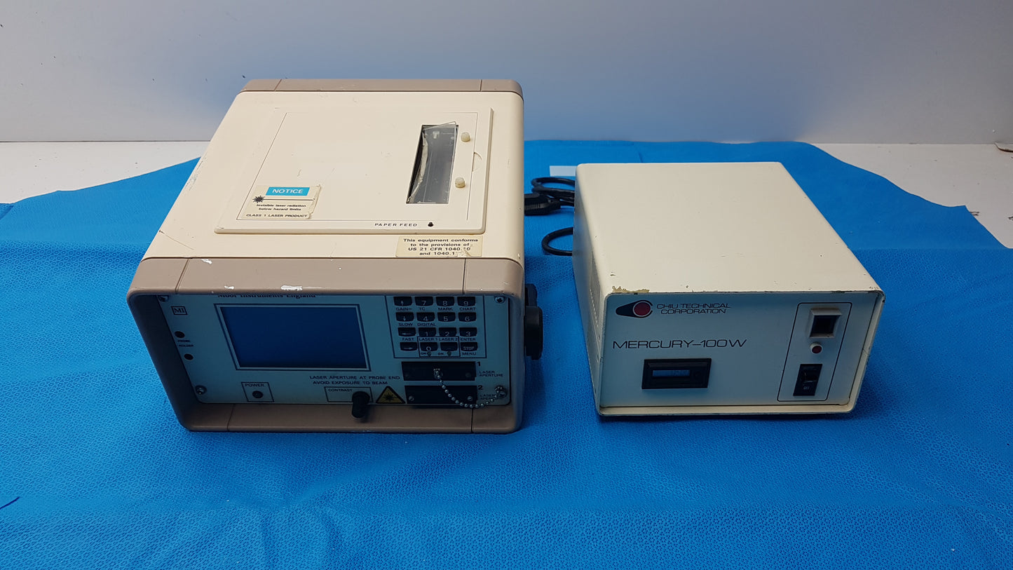 Moor Instruments MBF3D Laser Blood Flow Monitor With Chiu Mercury-100W Power Supply