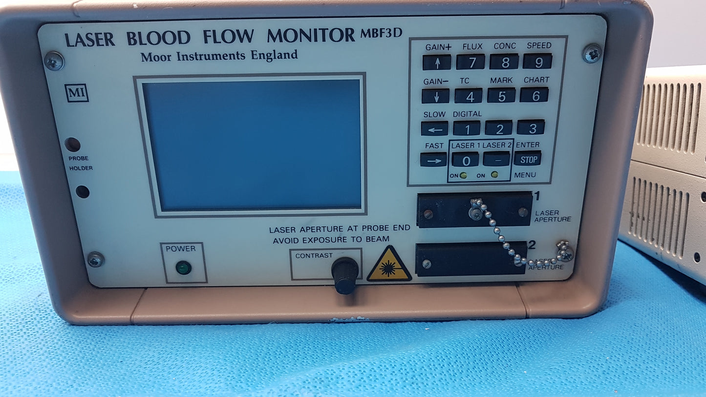 Moor Instruments MBF3D Laser Blood Flow Monitor With Chiu Mercury-100W Power Supply