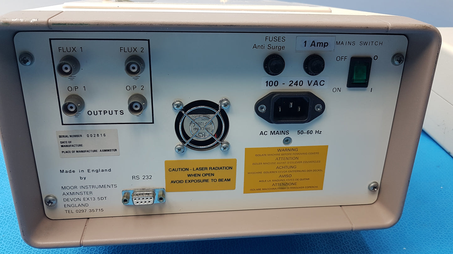 Moor Instruments MBF3D Laser Blood Flow Monitor With Chiu Mercury-100W Power Supply