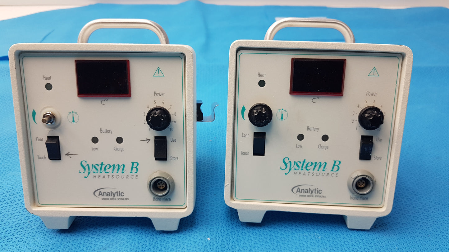 Lot of 2 Sybron Endo Analytic System B Dental Heat Source Obturation Units